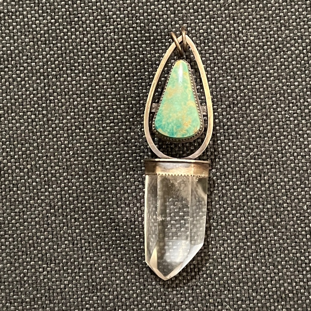 Turquoise and Quartz Pendant